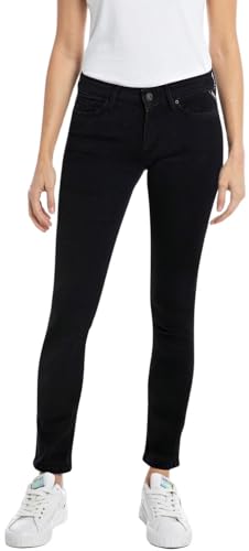 Replay Damen Jeans New Luz Skinny-Fit, Black 098-2 (Schwarz), 29W / 30 im Sale